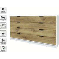 Комод Интерлиния Концепт КТ-К197 (дуб нокс/белый платинум)