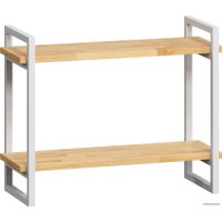 Полка LoftyHome Бервин 2 (натуральный/белый)