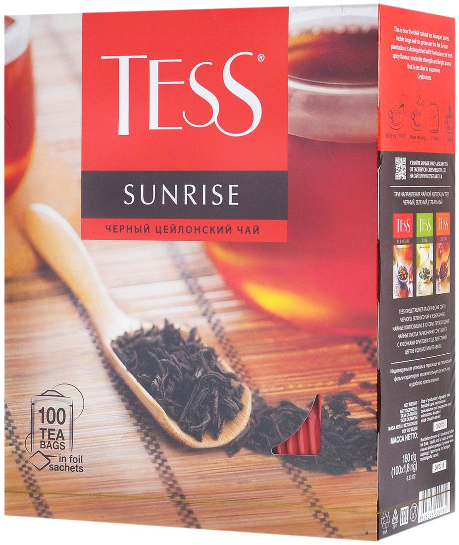 

Черный чай Tess Sunrise черный Nd-00001850 100 шт