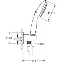 Душевой гарнитур  Grohe Tempesta 110 26406003