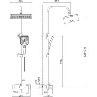 Душевая система  Valfex Antlia Chrome VF.24512