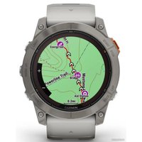 Умные часы Garmin Fenix 7X Pro Sapphire Solar (титан/оранжевый)