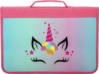 Папка-портфель BRAUBERG Unicorn 271447 с органайзером (розовый)