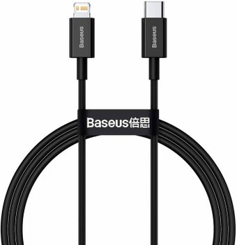 Кабель Baseus USB Type-C - Lightning CATLYS-A01 (1 м, черный)