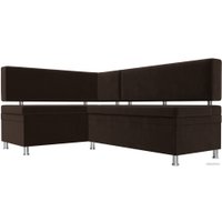 Угловой диван Лига диванов Стайл левый 114522L (микровельвет коричневый)