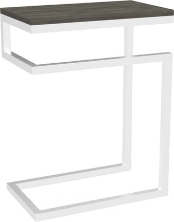 Приставной столик TMB Loft Хидсон Дуб 400x300 (угольный серый/белый)