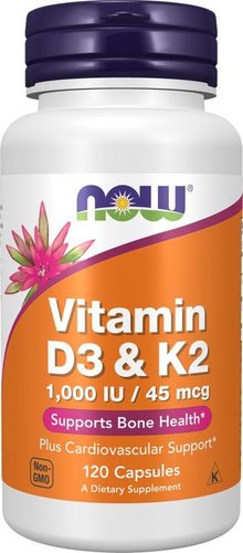 Витамин Now Foods Vitamin D3 & K2 1000iu (120 капсул)