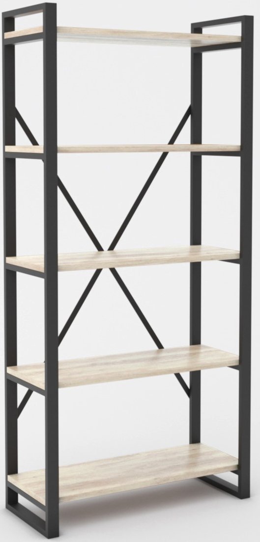 

Стеллаж Hype Mebel Стандарт-2 50x200 (черный/древесина белая)