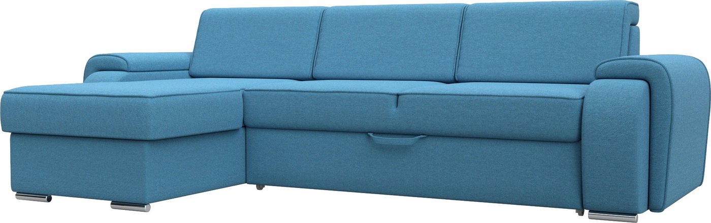 

Угловой диван Лига диванов Лига-025 левый 123476L (рогожка амур голубой)