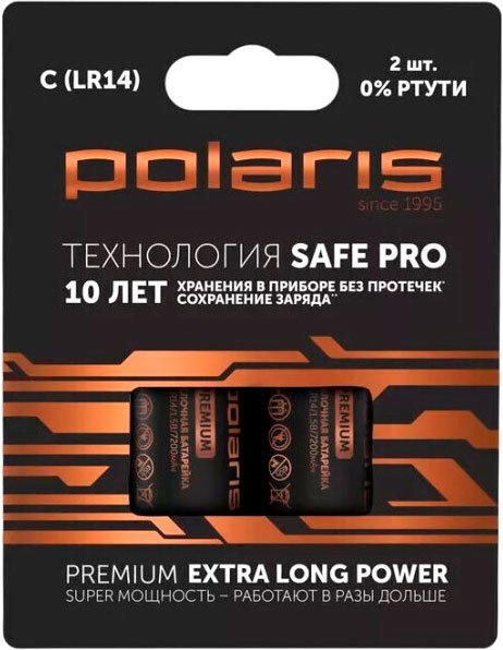 

Элементы питания Polaris C LR14 BP2 Premium