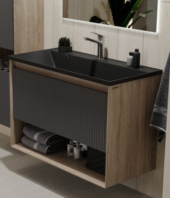 Jorno Тумба под умывальник Tossony 90 Toss.01.90/P/DS-A/JR (дуб самдал/антрацит)