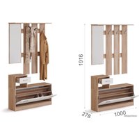 Стенка Империал Интер в прихожую (дуб сонома/белый)