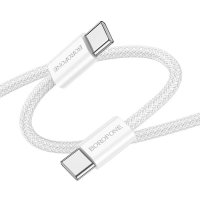 Кабель Borofone BX104 USB Type-C - USB Type-C (1 м, белый)