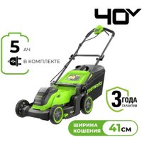 Газонокосилка Greenworks GD40LM411K5 2521007UG (с 1-им АКБ) в Бресте