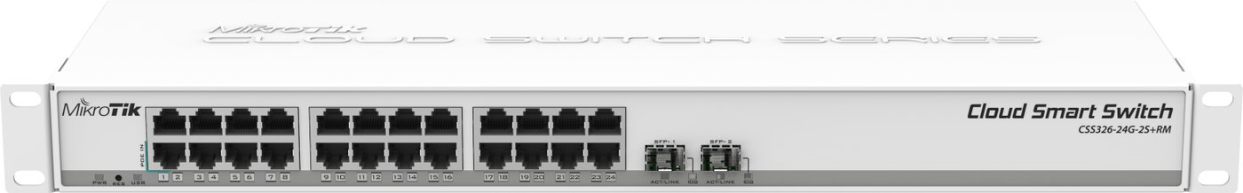 

Управляемый коммутатор 2-го уровня Mikrotik CSS326-24G-2S+RM