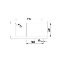 Кухонная мойка Blanco Zia XL 6 S 526023 (черный, клапан-автомат)