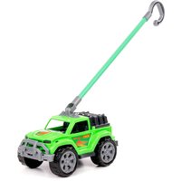 Игрушка-каталка Полесье Легионер с ручкой 63929 (зеленый)