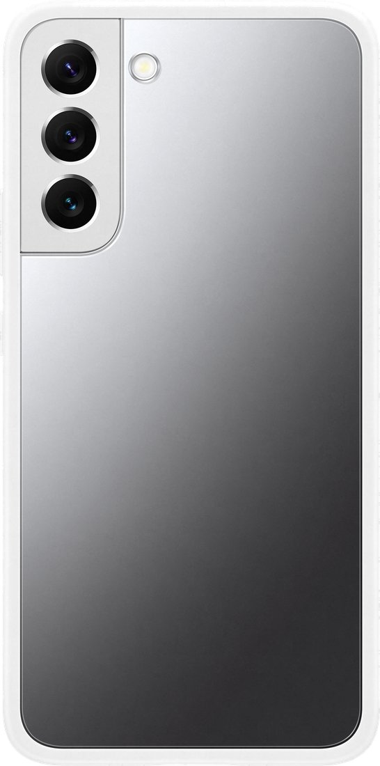 

Чехол для телефона Samsung Frame Cover для S22+ (прозрачный с белой рамкой)