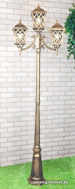 Фонарный столб Elektrostandard Cassiopeya F/3 (черное золото)
