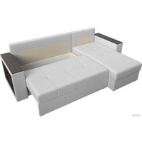 Угловой диван Лига диванов Дубай лайт правый 114199 (экокожа белый)