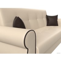 Диван Лига диванов Лига-019 118381 (экокожа, бежевый/коричневый/подушки коричневый)