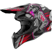 Мотошлем Airoh WRAAAP Cyber WRC55-S (S, красный матовый)