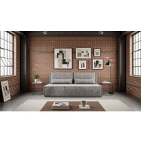Диван Krones Титан мод.1 Loft (велюр кофейно-серый)
