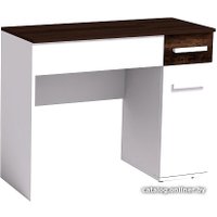 Туалетный столик с зеркалом Глазов Норвуд 43 (белый/орех шоколадный)