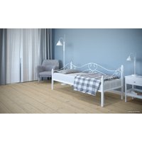 Кровать-тахта ИП Князев Валенсия 90x200 (белый муар)