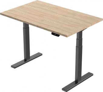 Стол с регулировкой высоты Smartstol 120x80x3.6 (черный/дуб санома)