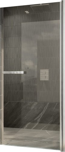 Душевая дверь MaybahGlass 80x198 MGD-454-5 (бронзовое стекло/хром матовый)