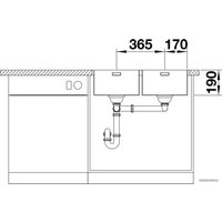 Кухонная мойка Blanco Andano 340/340-IF/A 525248 (с клапаном-автоматом, сатин)