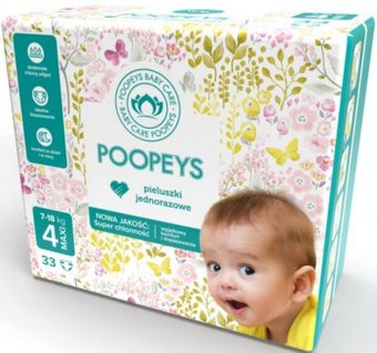 Подгузники Poopeys 4 Maxi 7-18 кг (33 шт)
