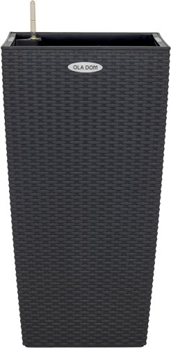 Кашпо Элластик-Пласт Ola Dom Rattan (31л, антрацит)