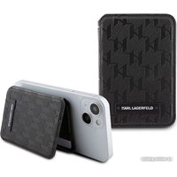 Кредитница CG Mobile Karl Lagerfeld Saffiano Monogram Plate Logo KLWMSPSAKLHPK (черный)