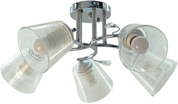 

Люстра средней высоты Aitin Pro НПБ 02-5x60-101 C1423/5 (хром/белый)