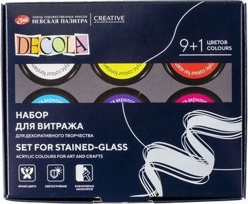 

Акриловые краски Невская палитра Декола 9 цв 20 мл + контур 42411065