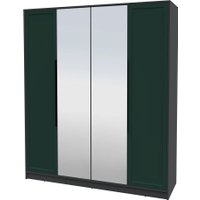 Шкаф распашной Интерлиния Концепт Тренд КТ-Ш4(з) (антрацит/изумруд)