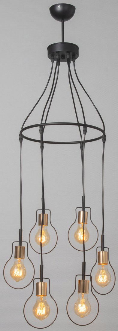 

Подвесная люстра BayerLux 2719/6 7562809 (черный/золото)