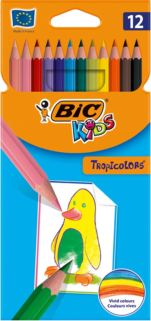 

Набор цветных карандашей BIC Тропикулер (12 цветов)