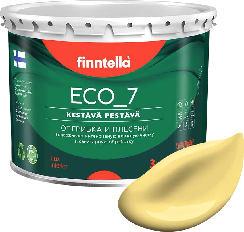 

Краска Finntella Eco 7 Maissi F-09-2-3-FL114 2.7 л (светло-желтый)