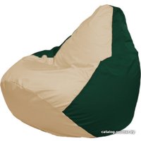 Кресло-мешок Flagman Груша Макси Г2.1-137 (зеленый темный/бежевый)