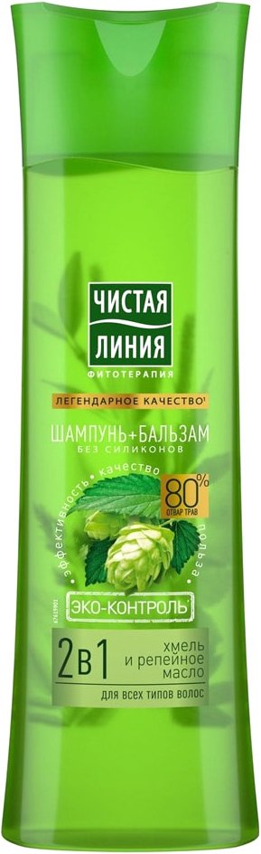 

Шампунь Чистая линия 2 в 1 на отваре целебных трав 400 мл
