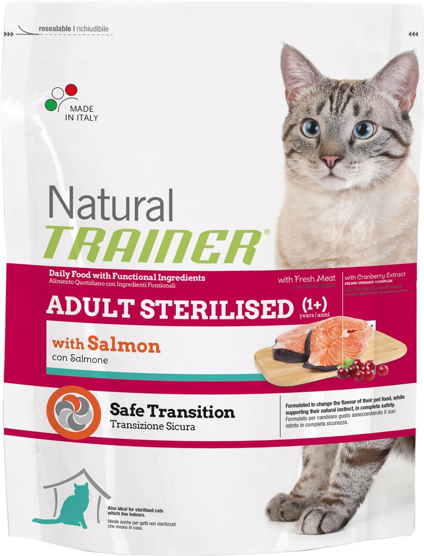 

Сухой корм для кошек Trainer Natural Adult Sterilised Salmon 10 кг