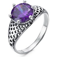 Кольцо Wolves Нежный поцелуй Серебрение 1646 (р.19, камень фиолетовый) в Бресте