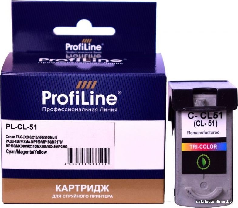 

Картридж ProfiLine PL-CL-51 (аналог Canon CL-51_C/M/Y)