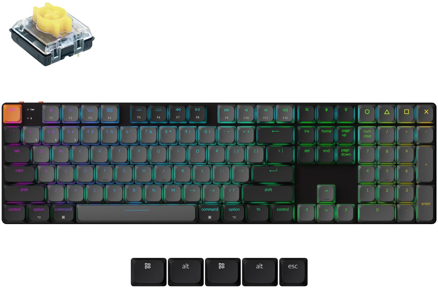 

Клавиатура Keychron K5 V2 K5X-H4 (Gateron Low Profile Banana 2.0)