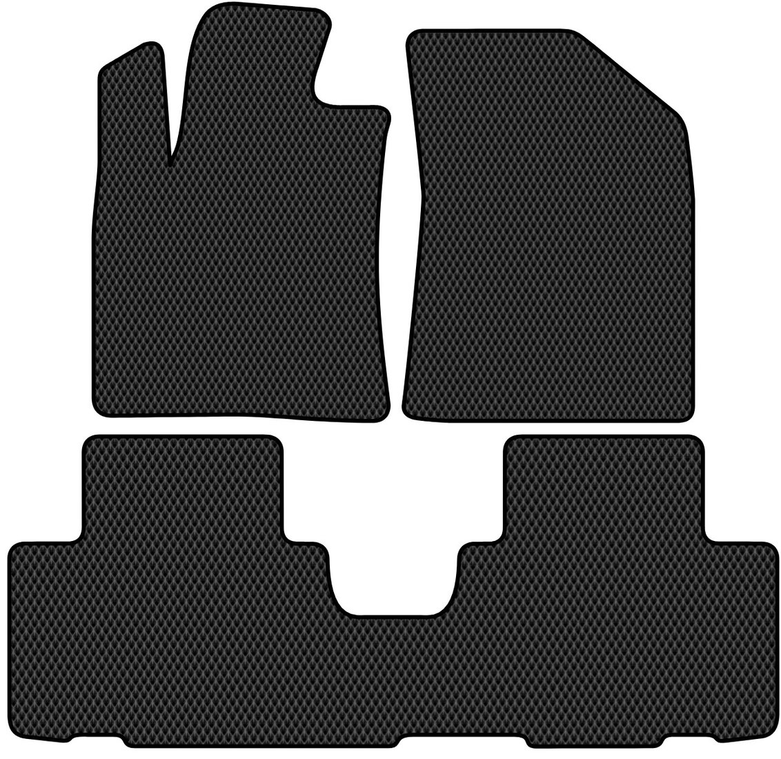 

Комплект ковриков для авто Alicosta Changan CS 75 Plus I (suv) 2021 - Н.В. (черный, ромб)