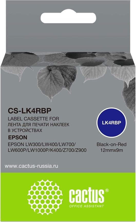 

Картридж CACTUS CS-LK4RBP (аналог Epson LK4RBP)