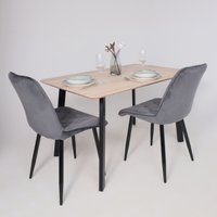 Кухонный стол ОКА Майон 120x80x74 (дуб беленый/черный)